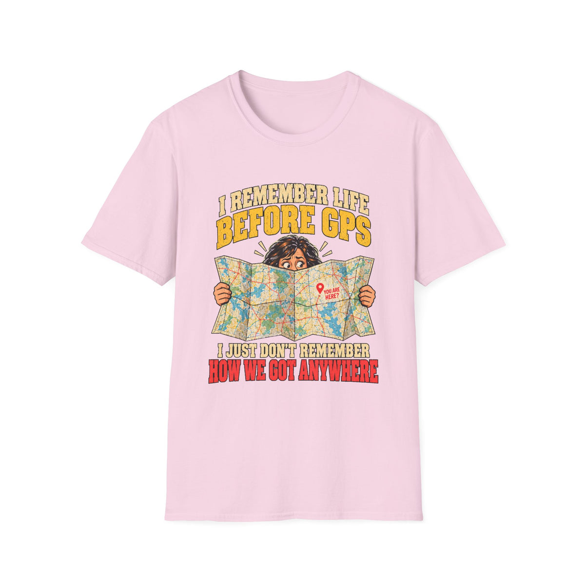 I Remember Life Before GPS T-Shirt | Vintage Map Illustration, Funny Travel Quote
