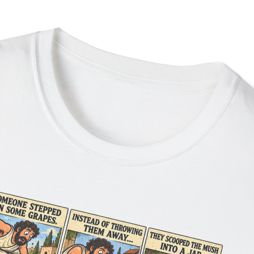 Wine Comic Panel T-Shirt | Vintage Wine Humor, Comic Strip Design