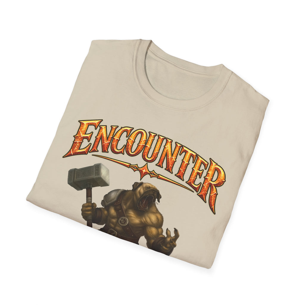 Encounter RPG T-Shirt — "Encounter (noun): The GM’s polite term for attempted murder"