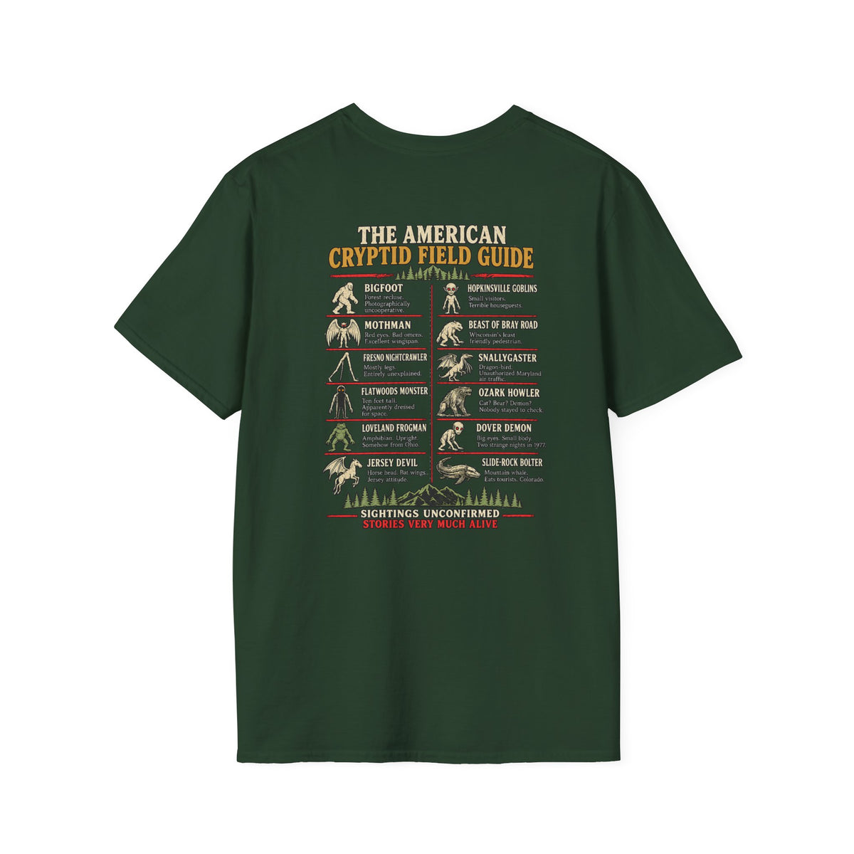 Cryptid Field Guide T-Shirt — The American Cryptid Field Guide Graphic Tee