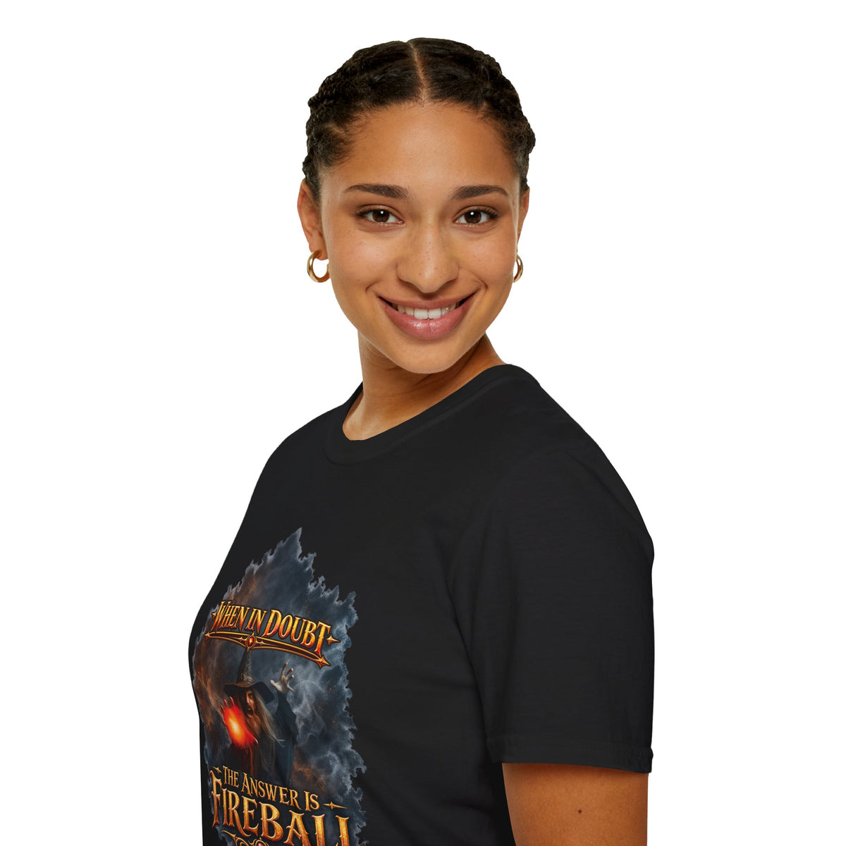 Fireball Mage T-Shirt — "When in Doubt, The Answer Is Fireball" Fantasy RPG Tee