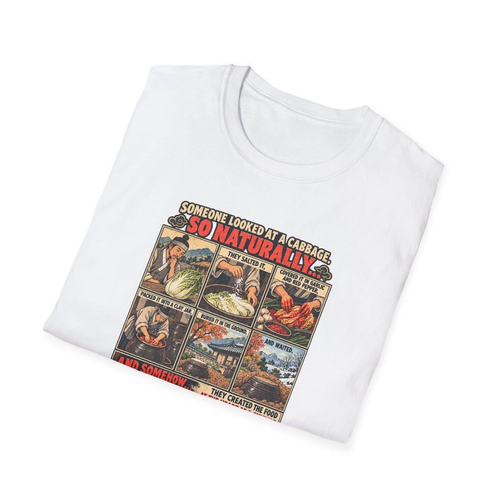 Kimchi Comic Panel T-Shirt | Retro Food Illustration, Korean Cuisine