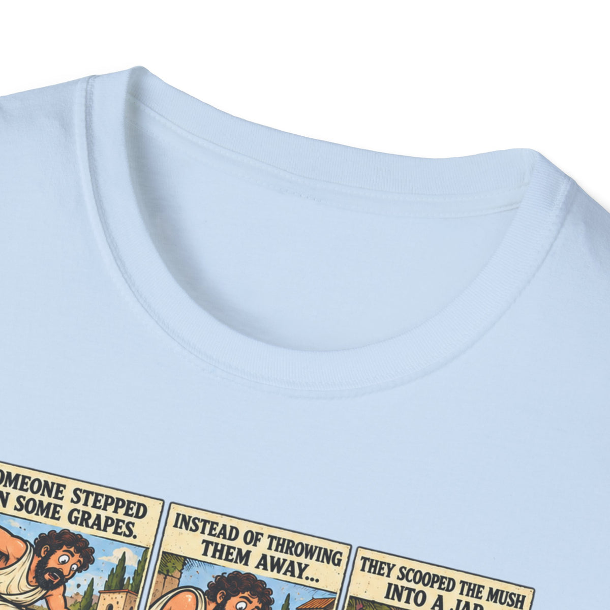 Wine Comic Panel T-Shirt | Vintage Wine Humor, Comic Strip Design