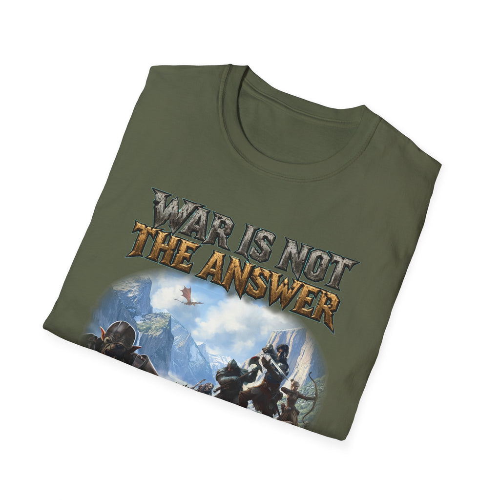 War Is Not The Answer Tee — "Depends On The Question" Graphic T-Shirt