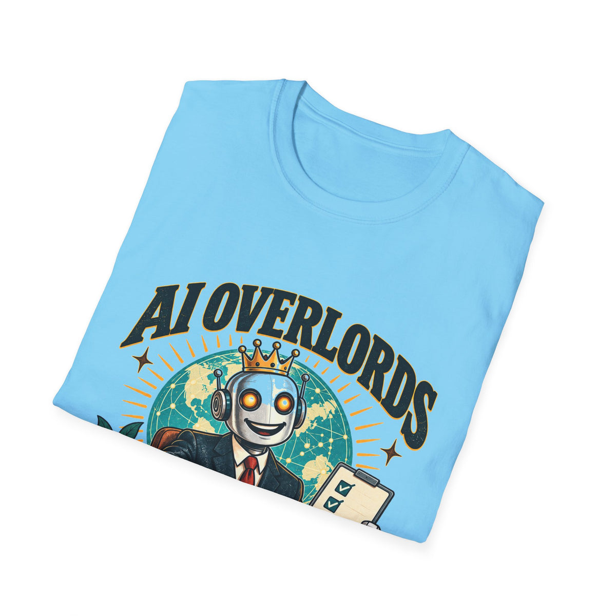 AI Overlords Start Free Trial T-Shirt | Robot Business Illustration