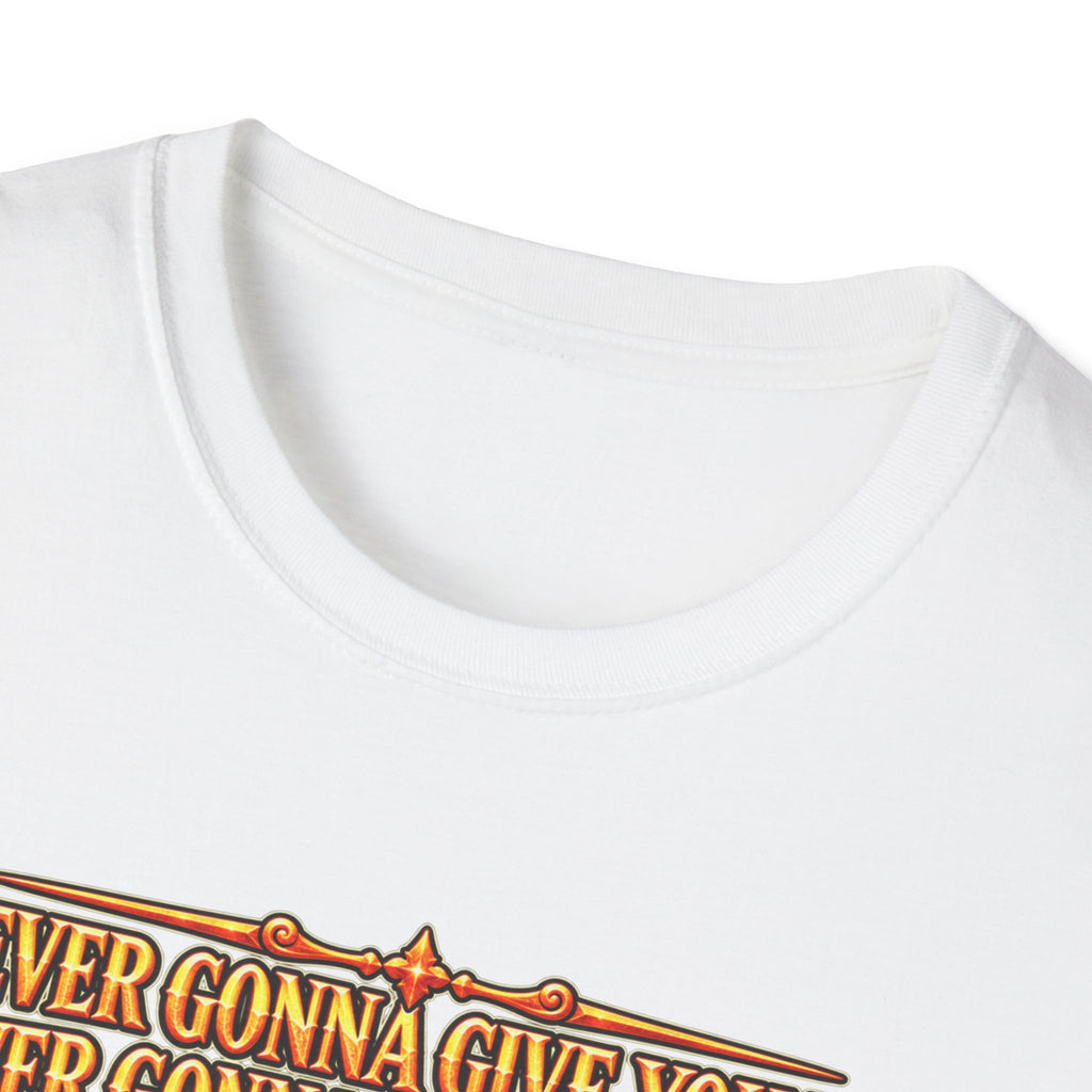 Rickroll RPG Party T-Shirt — "Never Gonna Give You Up" Fantasy Adventurers Tee