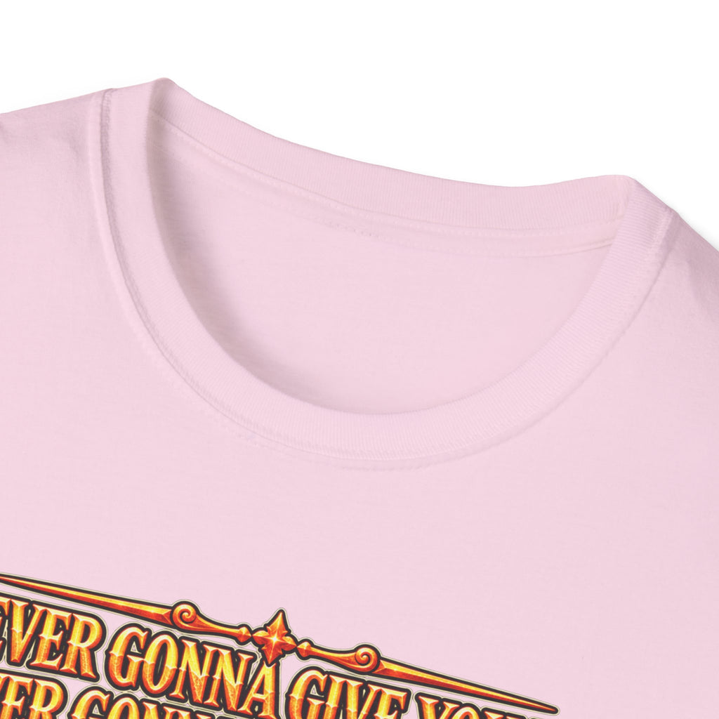 Rickroll RPG Party T-Shirt — "Never Gonna Give You Up" Fantasy Adventurers Tee