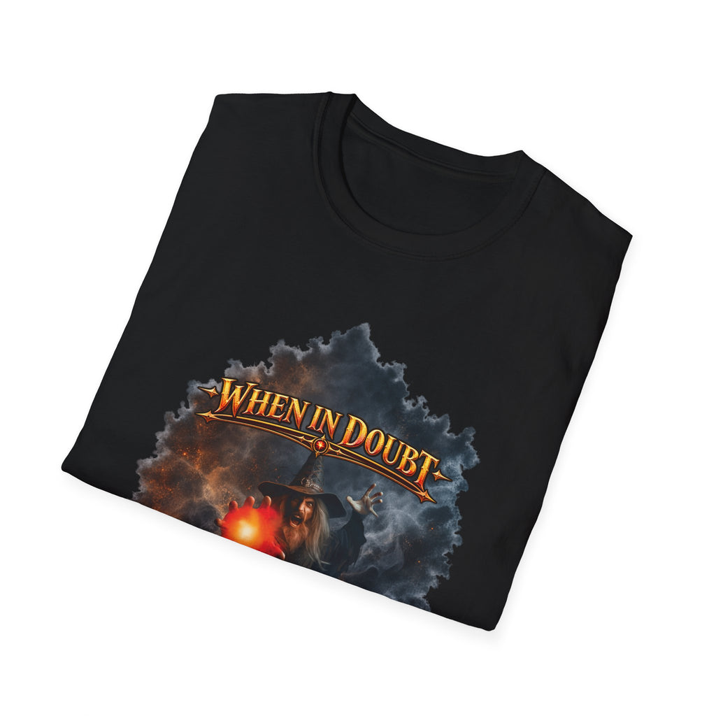 Fireball Mage T-Shirt — "When in Doubt, The Answer Is Fireball" Fantasy RPG Tee