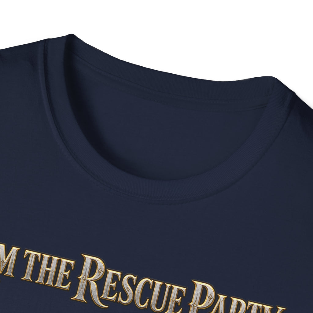 I Am the Rescue Party T-Shirt | Female Warrior Knight Illustration