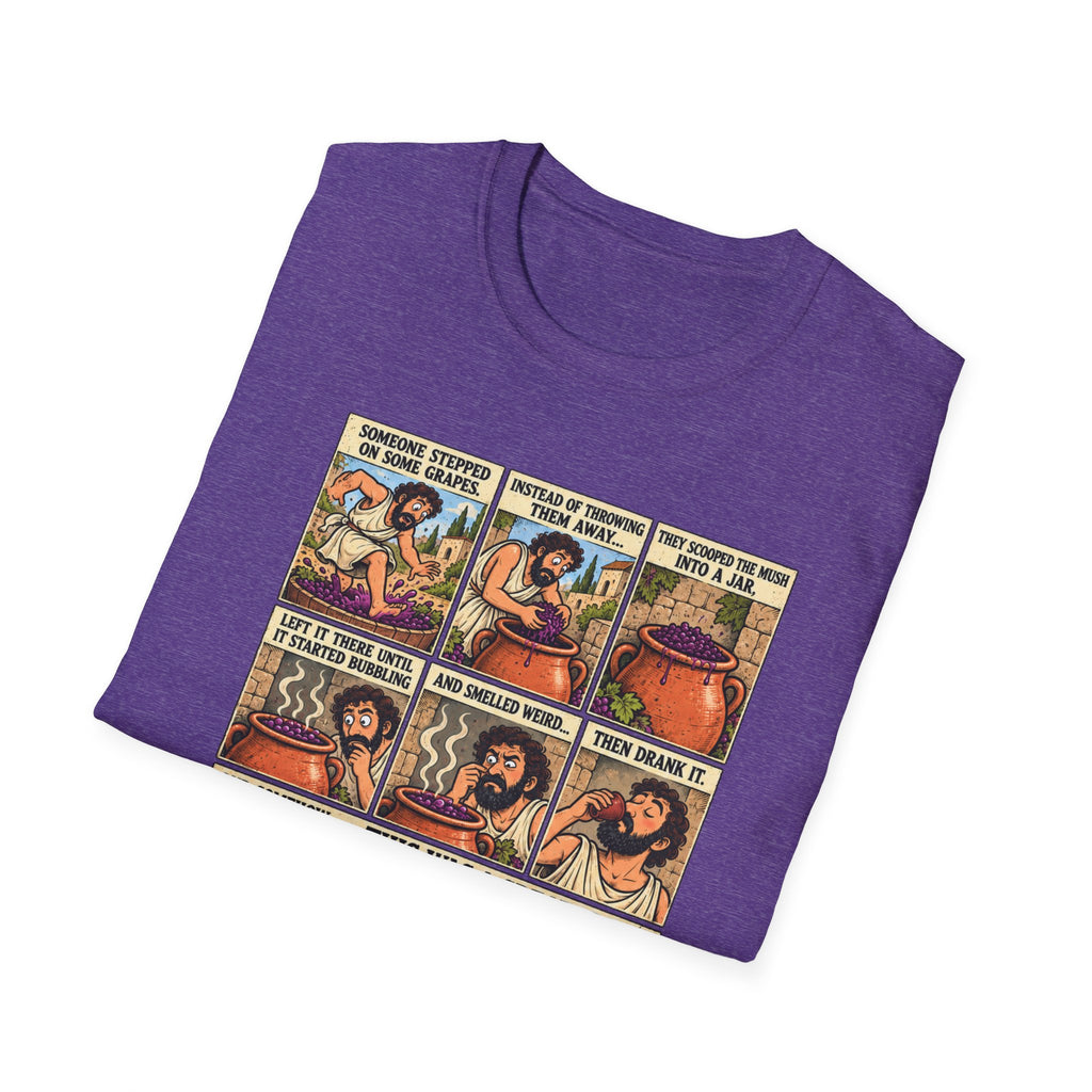 Wine Comic Panel T-Shirt | Vintage Wine Humor, Comic Strip Design