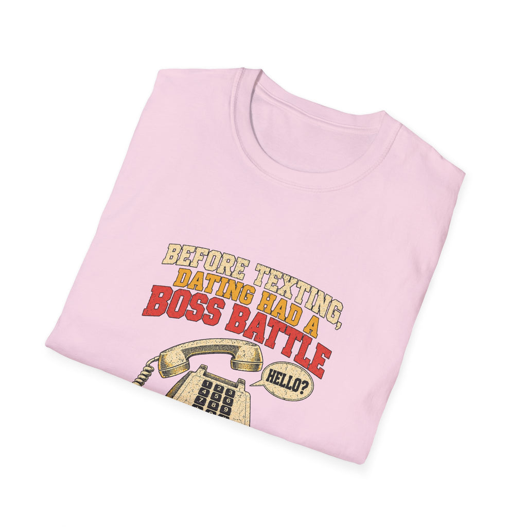Retro Telephone Boss Battle T-Shirt | Funny Gamer Phone Design