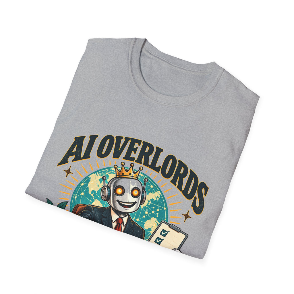 AI Overlords Start Free Trial T-Shirt | Robot Business Illustration
