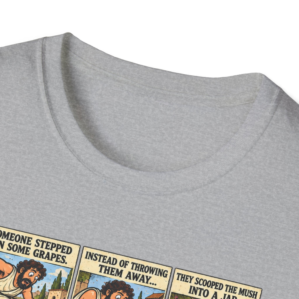 Wine Comic Panel T-Shirt | Vintage Wine Humor, Comic Strip Design
