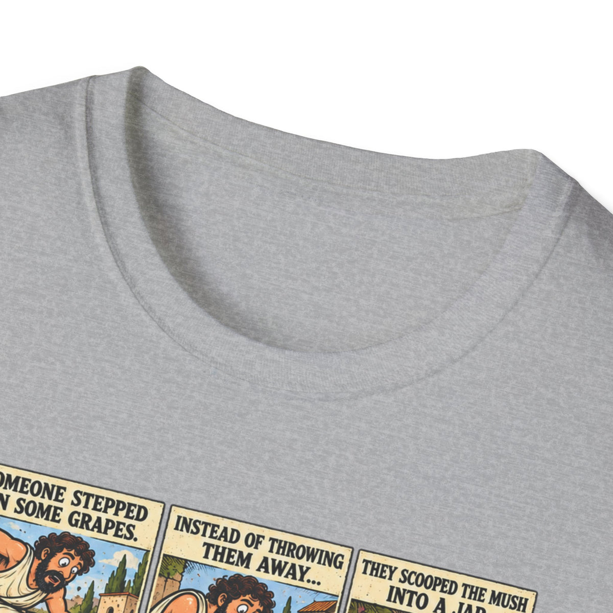 Wine Comic Panel T-Shirt | Vintage Wine Humor, Comic Strip Design