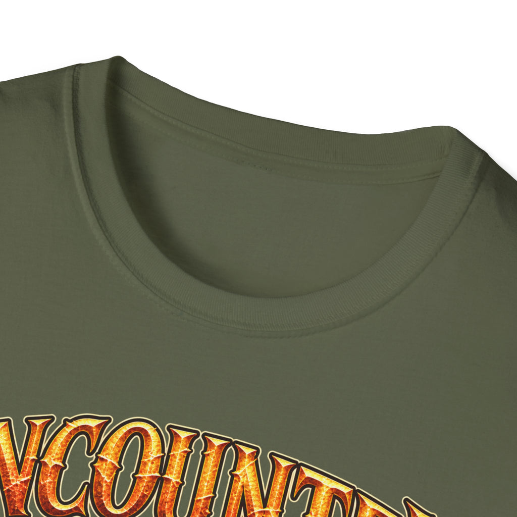 Encounter RPG T-Shirt — "Encounter (noun): The GM’s polite term for attempted murder"