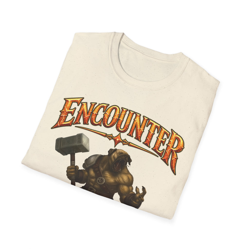 Encounter RPG T-Shirt — "Encounter (noun): The GM’s polite term for attempted murder"