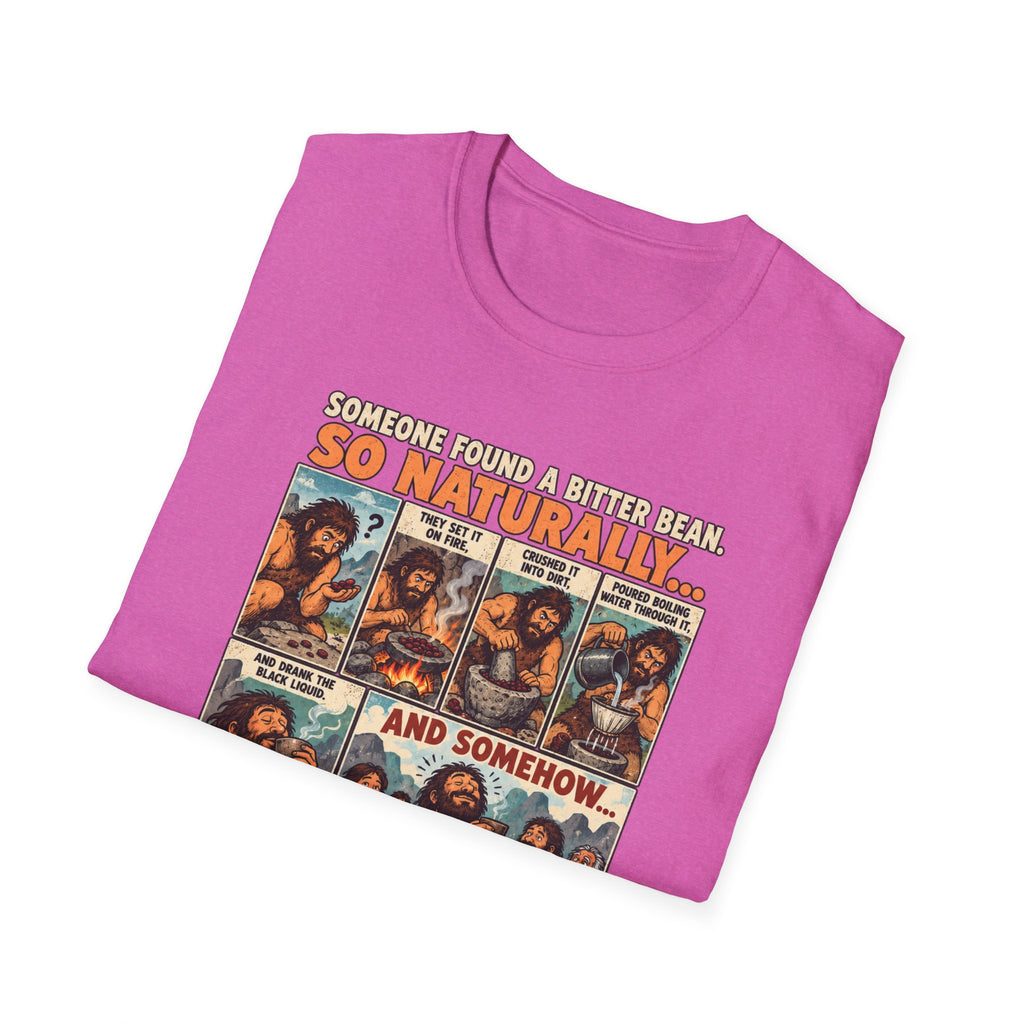 Coffee Comic Panel T-Shirt | Retro Coffee Comic Strip