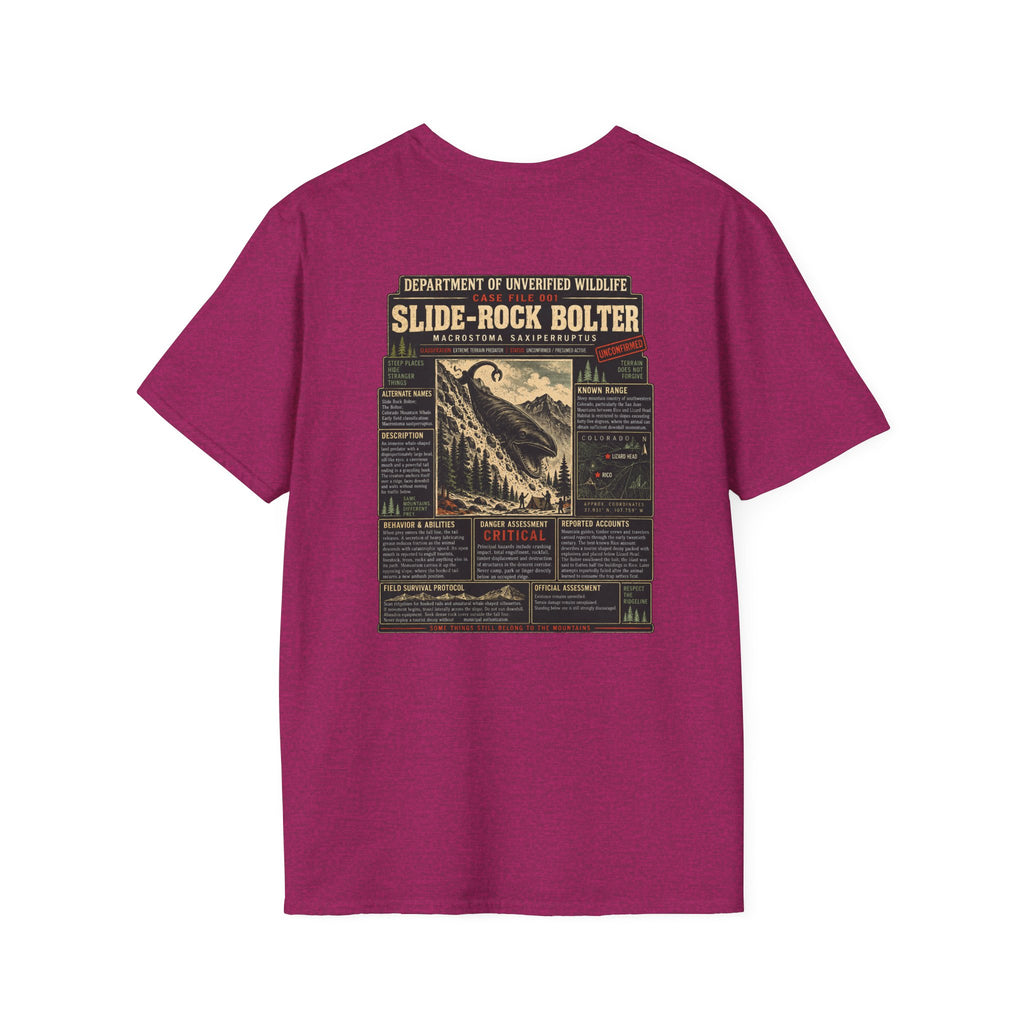 Slide-Rock Bolter T-Shirt — Department of Unverified Wildlife Retro Tee