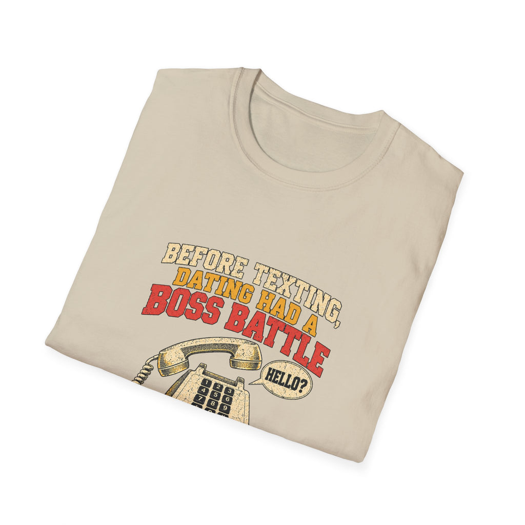Retro Telephone Boss Battle T-Shirt | Funny Gamer Phone Design