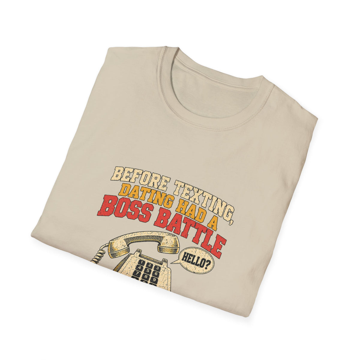 Retro Telephone Boss Battle T-Shirt | Funny Gamer Phone Design