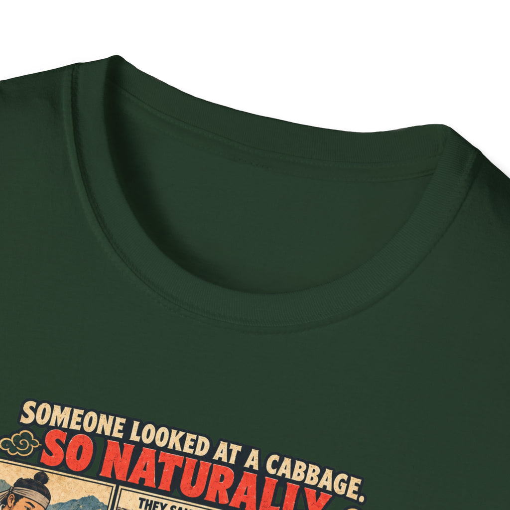 Kimchi Comic Panel T-Shirt | Retro Food Illustration, Korean Cuisine
