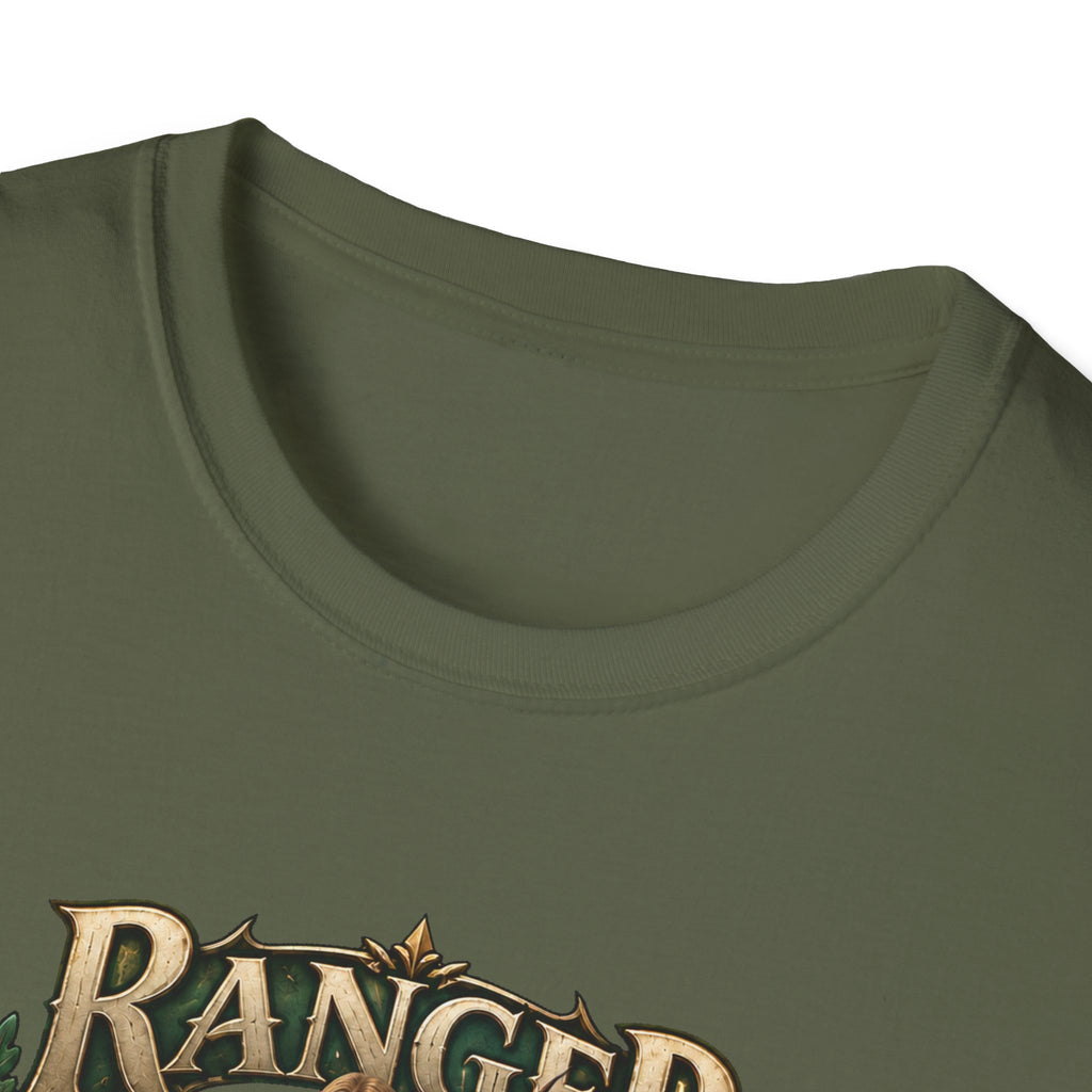 Ranger Fantasy Character T-Shirt — Medieval Archer Illustration Tee