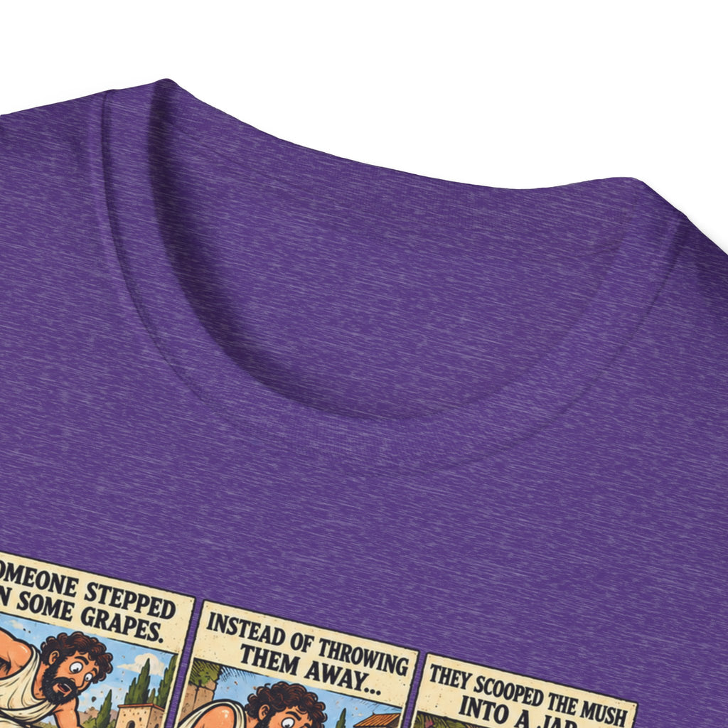 Wine Comic Panel T-Shirt | Vintage Wine Humor, Comic Strip Design