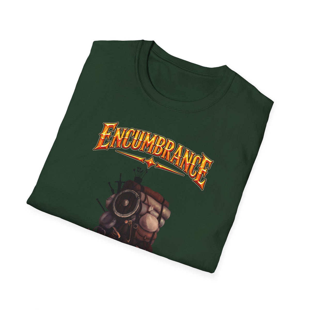 Encumbrance T-Shirt — RPG-Inspired "Encumbrance (noun) — Punishment for successful shopping" Graphic Tee