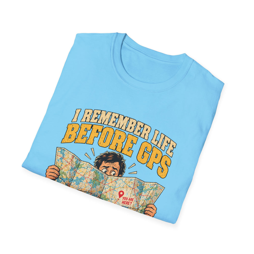 I Remember Life Before GPS map reader T-Shirt | Retro Road Trip Humor
