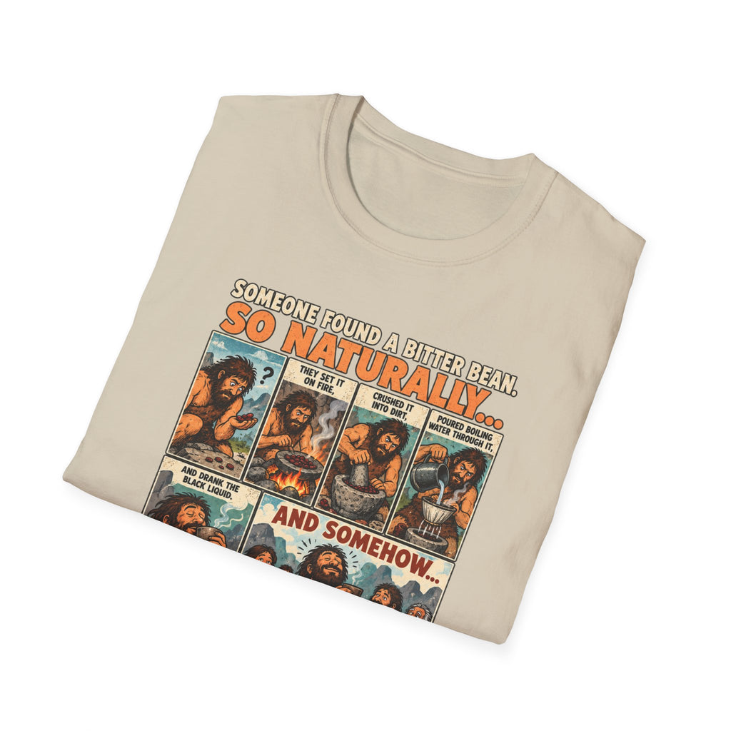 Coffee Comic Panel T-Shirt | Retro Coffee Comic Strip