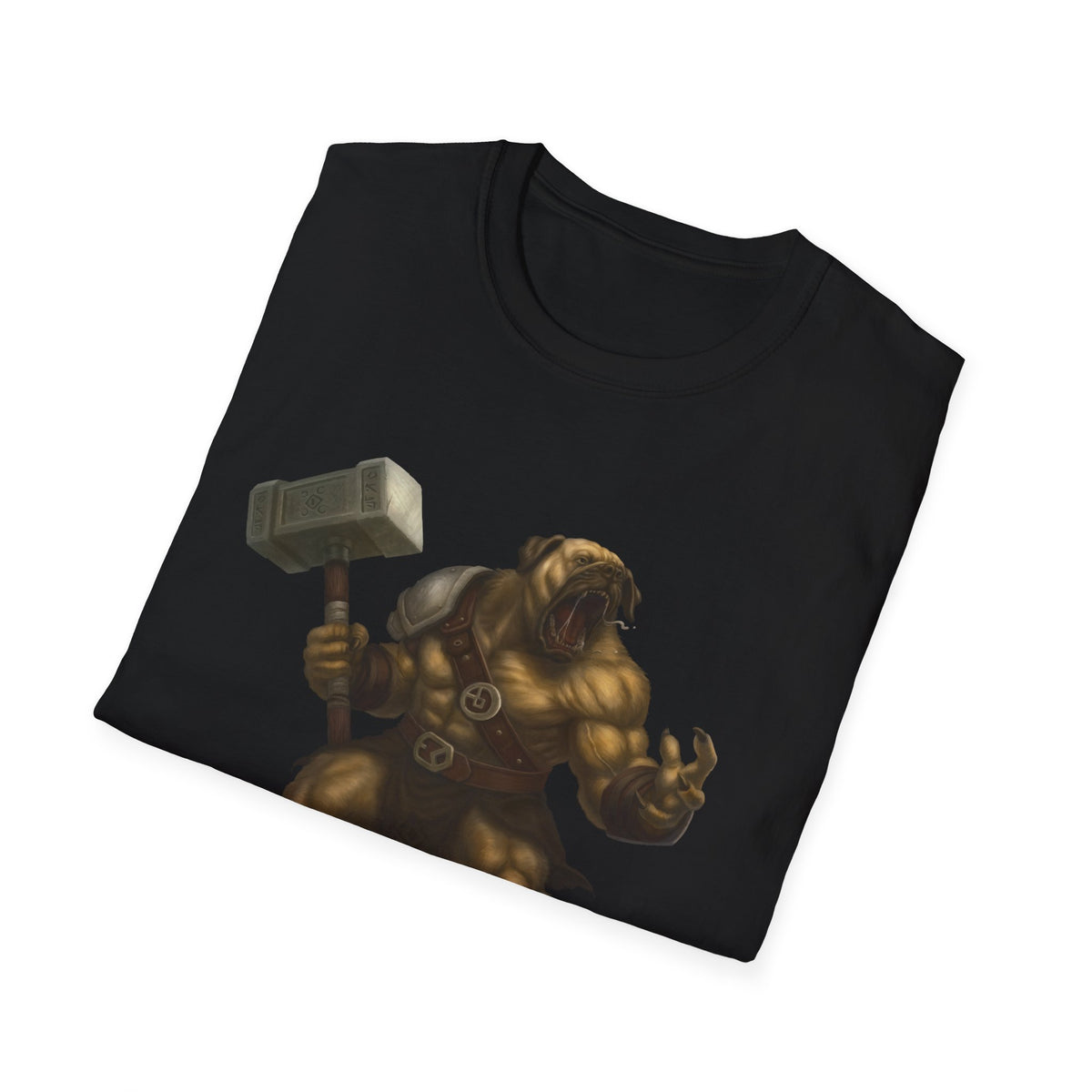Mastiff Warrior T-Shirt — Hammer-Wielding Mastiff Graphic Tee